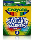 Crayola Washable Markers Broad Assorted Colors 8 Pack