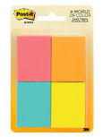 3M Post-It Note Sm World Of Color 4 Pack