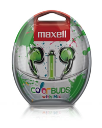 Maxell Colorbuds W/ Mic Green