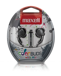 Maxell Earbuds W/ Mic Silver